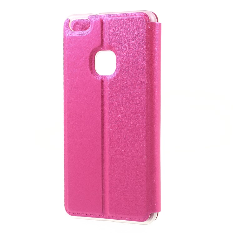 Flip Stand Leather View Window Phone Accessory Shell for Huawei P10 Lite - Rose-2