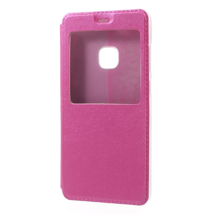 Flip Stand Leather View Window Phone Accessory Shell for Huawei P10 Lite - Rose-3