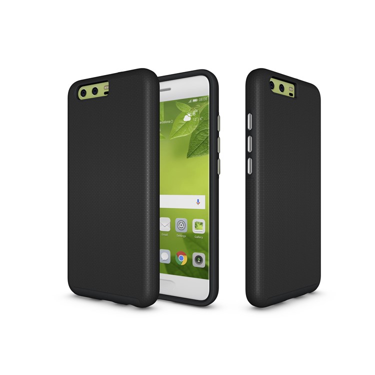 For Huawei P10 Anti-skid Hybrid PC + TPU Armor Phone Case - Black-15