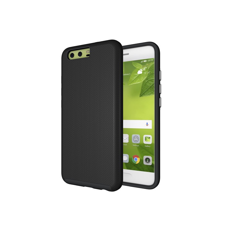 For Huawei P10 Anti-skid Hybrid PC + TPU Armor Phone Case - Black-3