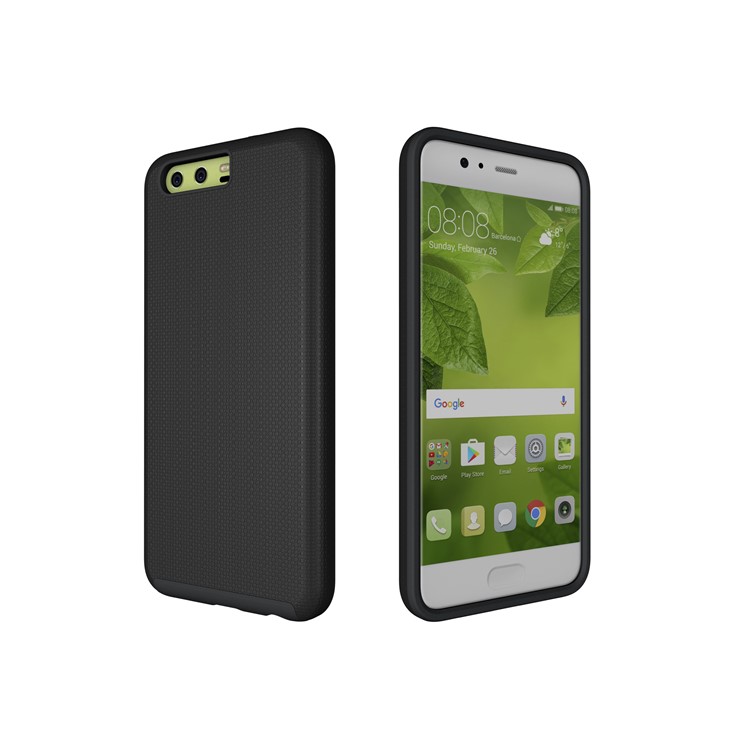 For Huawei P10 Anti-skid Hybrid PC + TPU Armor Phone Case - Black-5