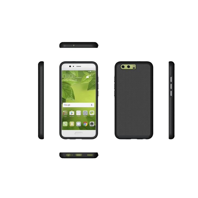 For Huawei P10 Anti-skid Hybrid PC + TPU Armor Phone Case - Black-8
