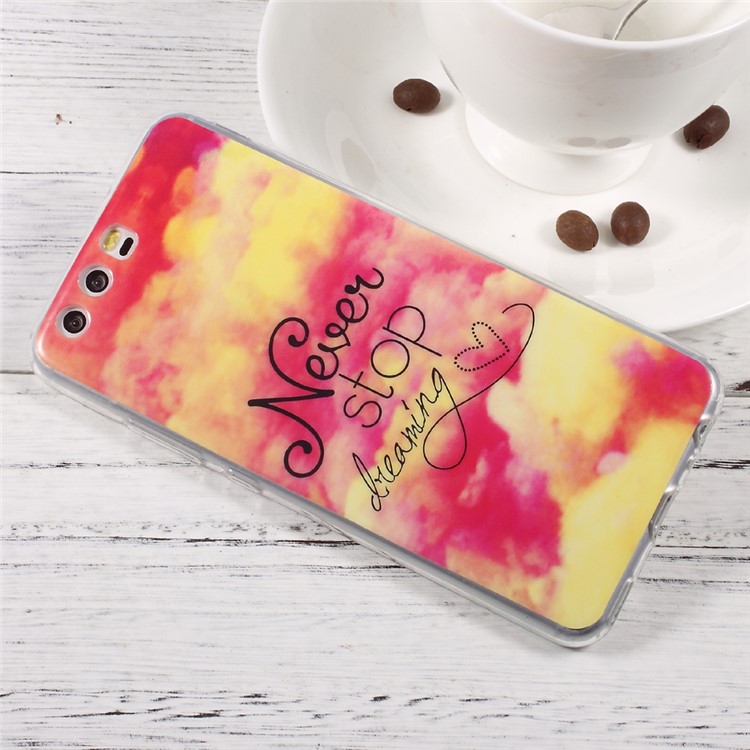 Pattern Printing IMD TPU Case for Huawei P10 - Quote Never Stop Dreaming-3