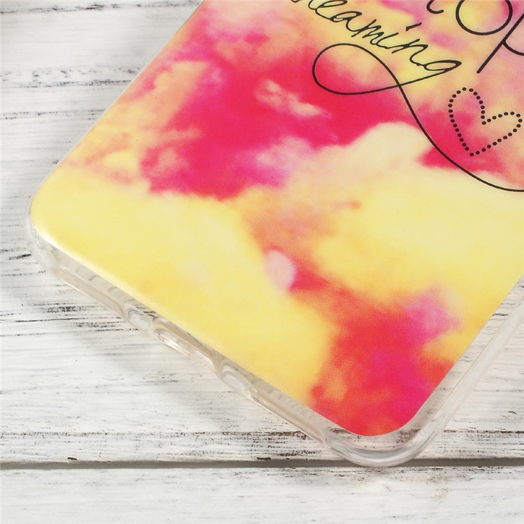 Patterned IMD Soft TPU Gel Phone Case for Huawei P8 Lite (2017)/Honor 8 Lite - Cloud and Quote-5