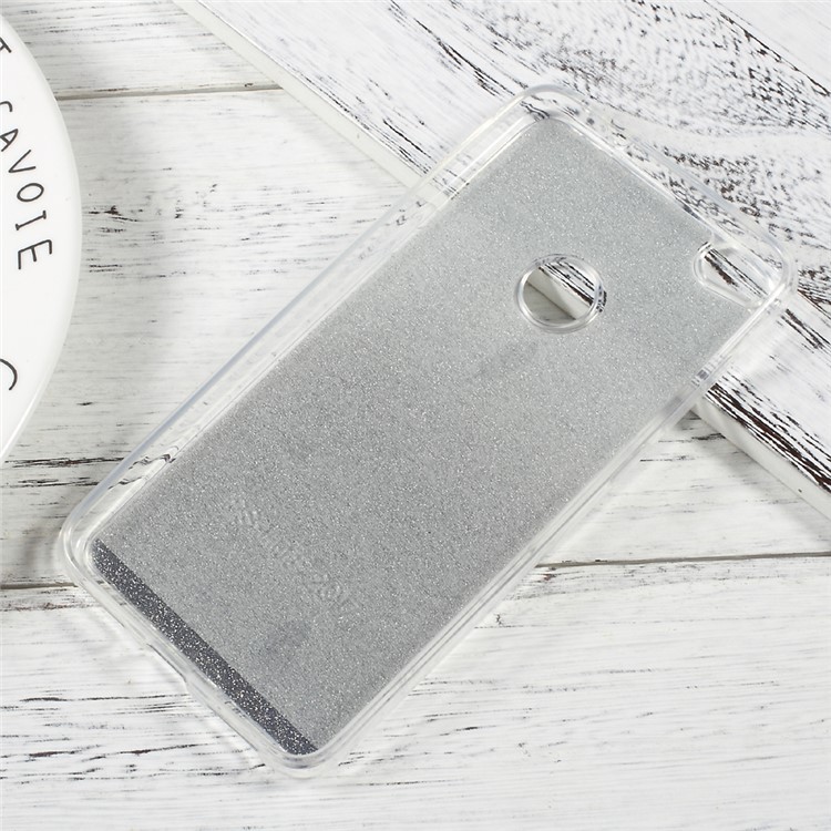 Gradient Color Glittery Powder Soft TPU Case for Huawei P8 Lite (2017) / Honor 8 Lite - Grey-6