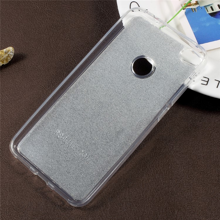 Gradient Glittery Powder TPU Kickstand Case for Huawei P8 Lite (2017) / Honor 8 Lite - Grey-6
