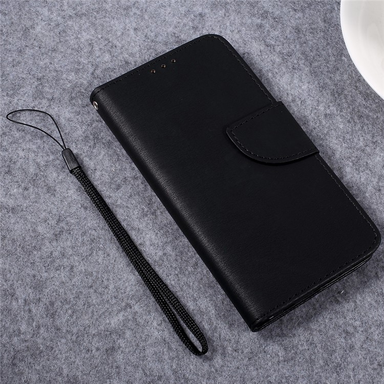 Pebble Grain Wallet Stand Leather Cell Phone Case for Huawei P10 Plus - Black-2