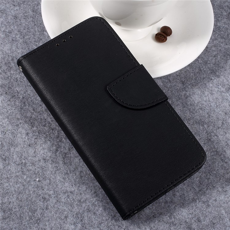 Pebble Grain Wallet Stand Leather Cell Phone Case for Huawei P10 Plus - Black-4