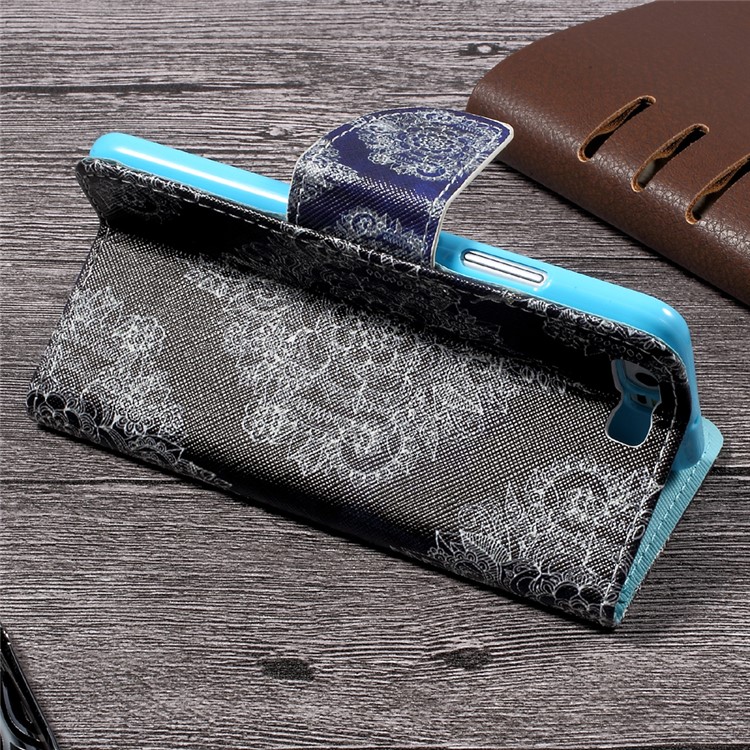 Pattern Printing Leather Wallet Stand Case for Huawei P10 - Classic Floral Pattern-5