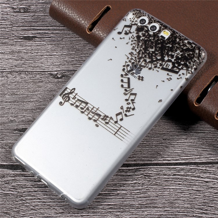 Patterned TPU Ultra-thin Case for Huawei P10 Plus - Music Notes-1