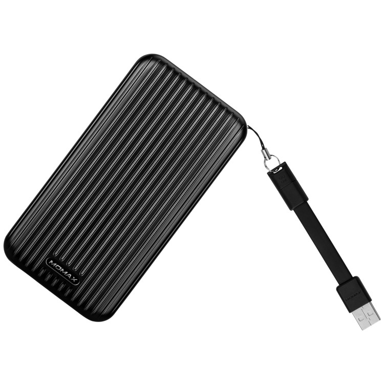 Momax iPower Go Thin 10000mAh Portable Dual USB 2.4A Power Bank - Black-3
