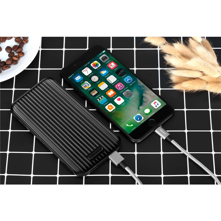 Momax iPower Go Thin 10000mAh Portable Dual USB 2.4A Power Bank - Black-5