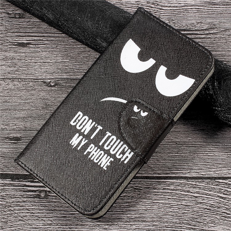 Printing Pattern Leather Wallet Cover for Huawei P10 Lite - Angry Expression-1