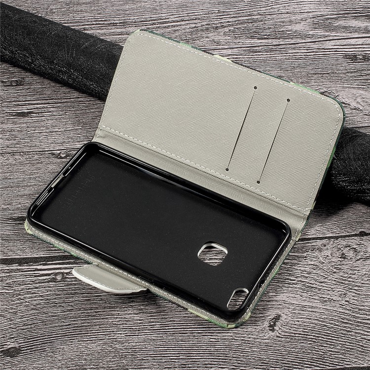 Patterned Wallet Leather Cell Phone Case for Huawei P10 Lite - Camouflage Pattern-4
