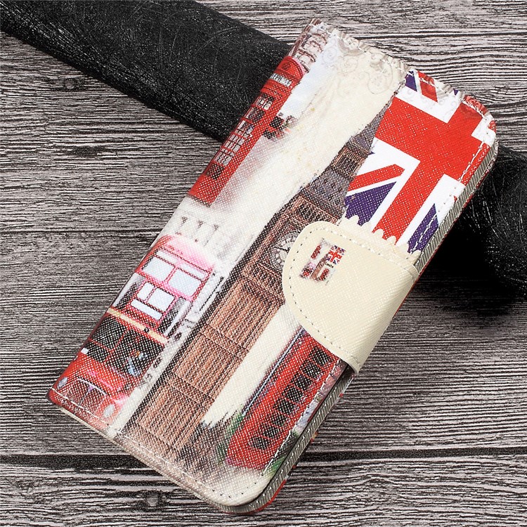 Printing Pattern Wallet Leather Cover for Huawei P10 Lite - London Elements-1