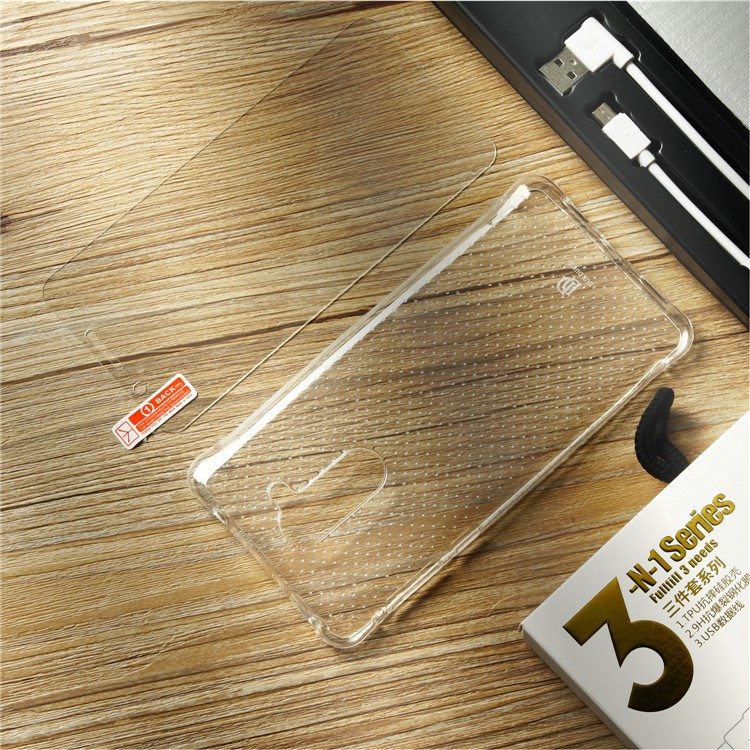 DUX DUCIS Skin Pro 3-in-1 Series for Huawei Honor 6X (2016) Clear TPU Case + Tempered Glass Screen Protector + Micro USB Charging Cable-4