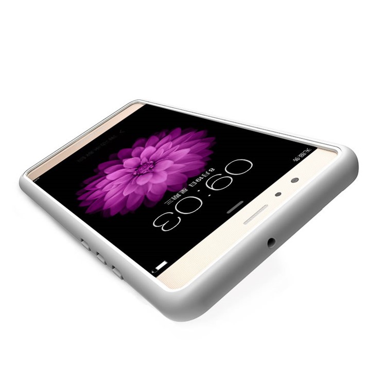 Shock-resistant TPU Edges Clear Acrylic Back Shell Case for Huawei P9 - White-4
