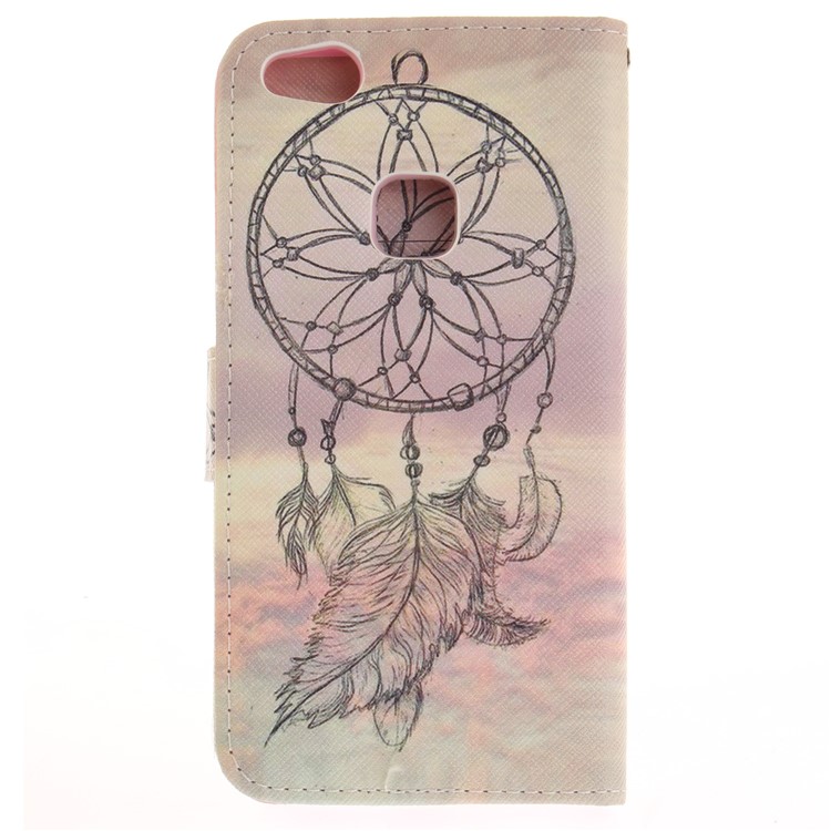 Stand Leather Wallet Protector Case with Pattern Printing for Huawei P10 Lite - Dream Catcher-3