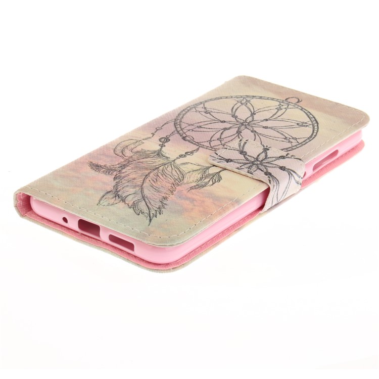 Stand Leather Wallet Protector Case with Pattern Printing for Huawei P10 Lite - Dream Catcher-4