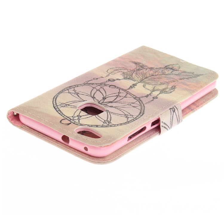 Stand Leather Wallet Protector Case with Pattern Printing for Huawei P10 Lite - Dream Catcher-5