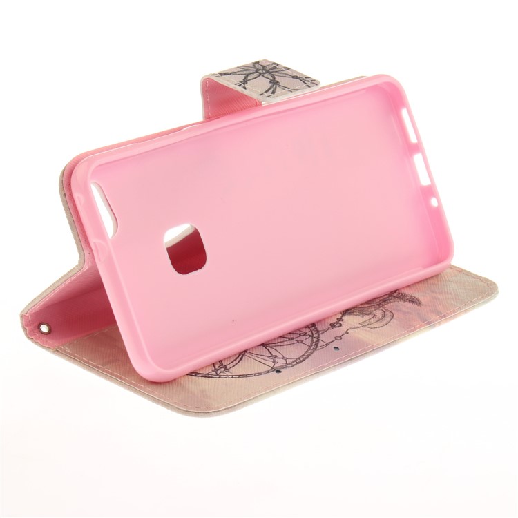 Stand Leather Wallet Protector Case with Pattern Printing for Huawei P10 Lite - Dream Catcher-6