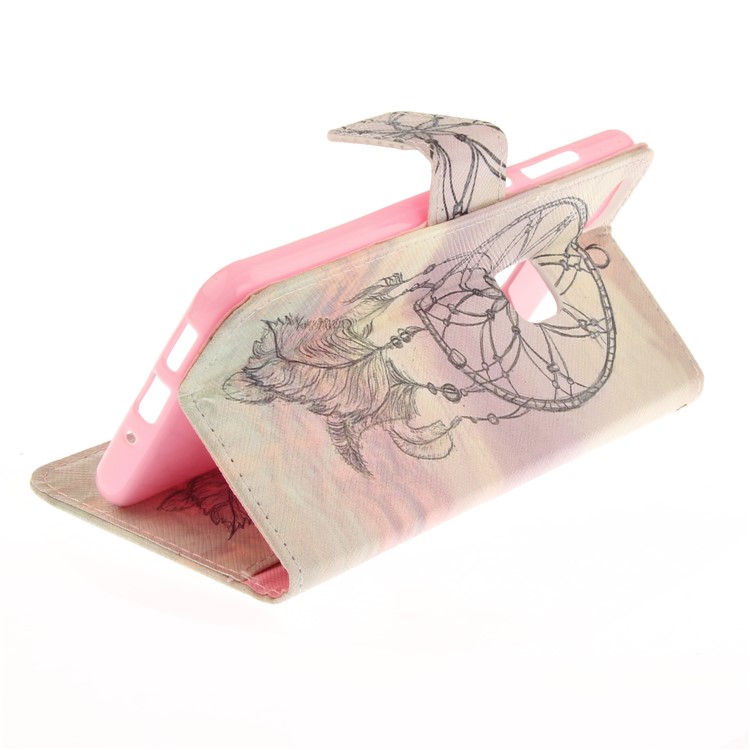 Stand Leather Wallet Protector Case with Pattern Printing for Huawei P10 Lite - Dream Catcher-7