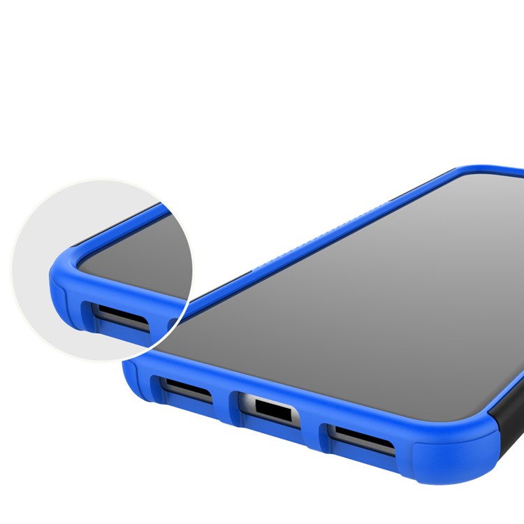 Cool Tyre Pattern Kickstand PC TPU Hybrid Mobile Shell for Huawei P8 Lite (2017) / Honor 8 Lite - Blue-3
