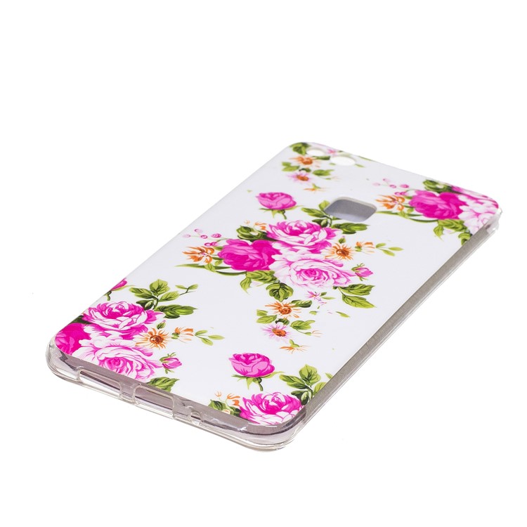 Noctilucent IMD Soft TPU Case for Huawei P10 Lite - Blooming Peonies-3