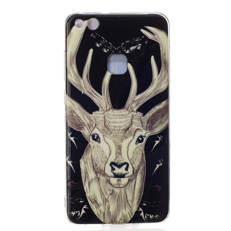 Noctilucent IMD Soft TPU Mobile Phone Case for Huawei P10 Lite - Elk-2