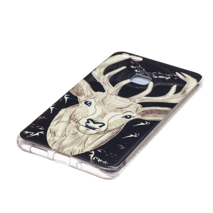 Noctilucent IMD Soft TPU Mobile Phone Case for Huawei P10 Lite - Elk-3