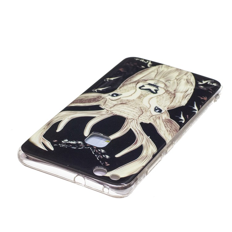 Noctilucent IMD Soft TPU Mobile Phone Case for Huawei P10 Lite - Elk-4