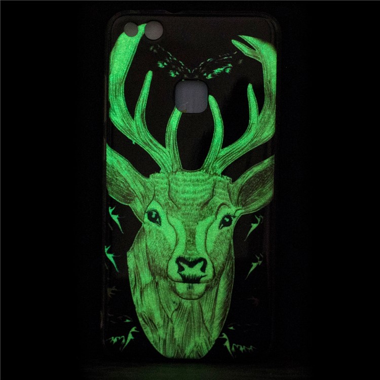 Noctilucent IMD Soft TPU Mobile Phone Case for Huawei P10 Lite - Elk-5