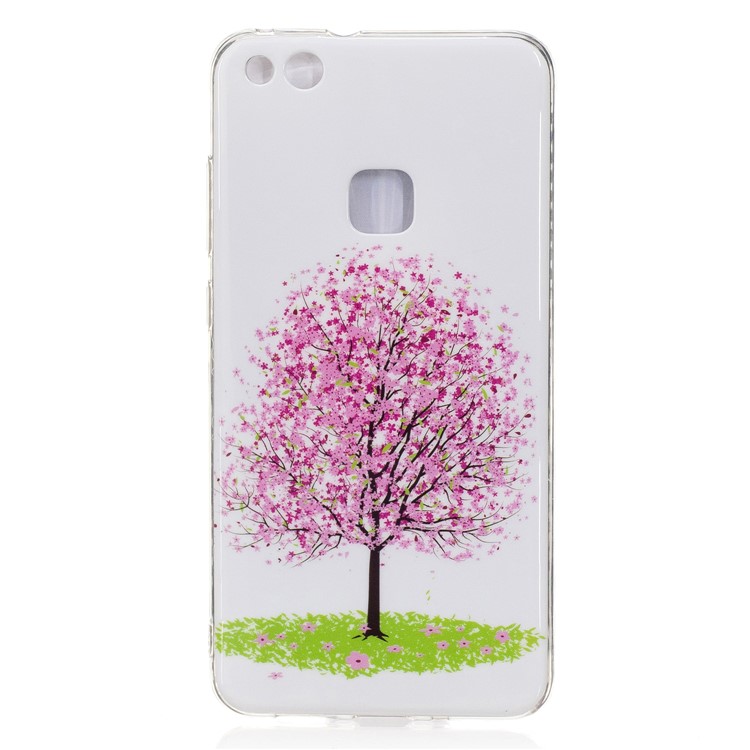 Noctilucent IMD Soft TPU Case Cover for Huawei P10 Lite - Pink Flower Tree-2