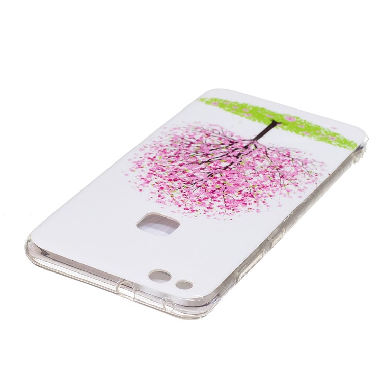 Noctilucent IMD Soft TPU Case Cover for Huawei P10 Lite - Pink Flower Tree-4