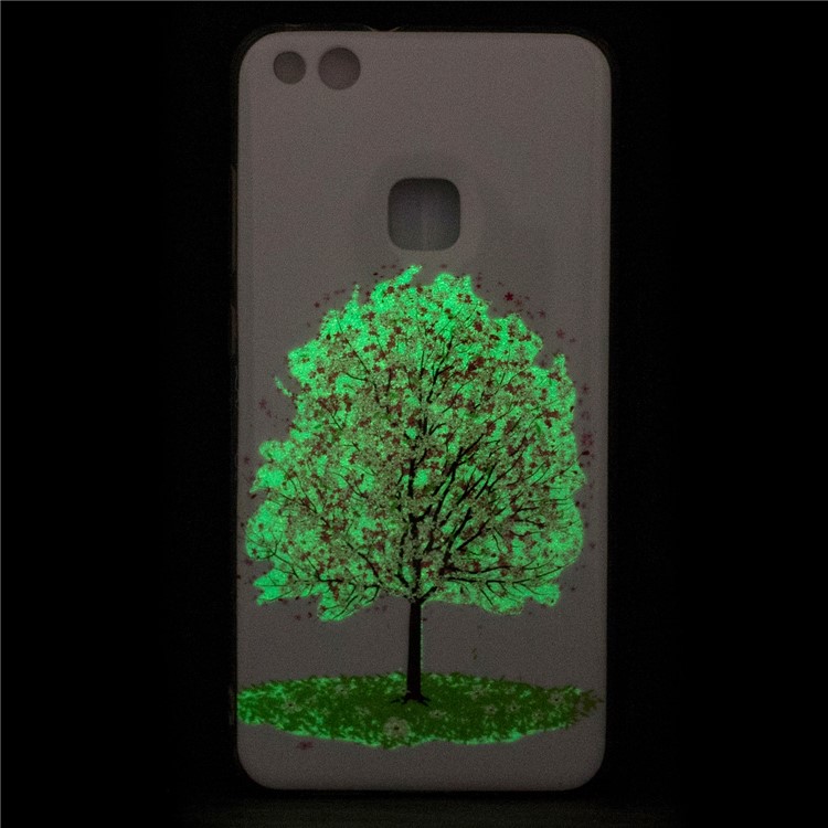 Noctilucent IMD Soft TPU Case Cover for Huawei P10 Lite - Pink Flower Tree-5