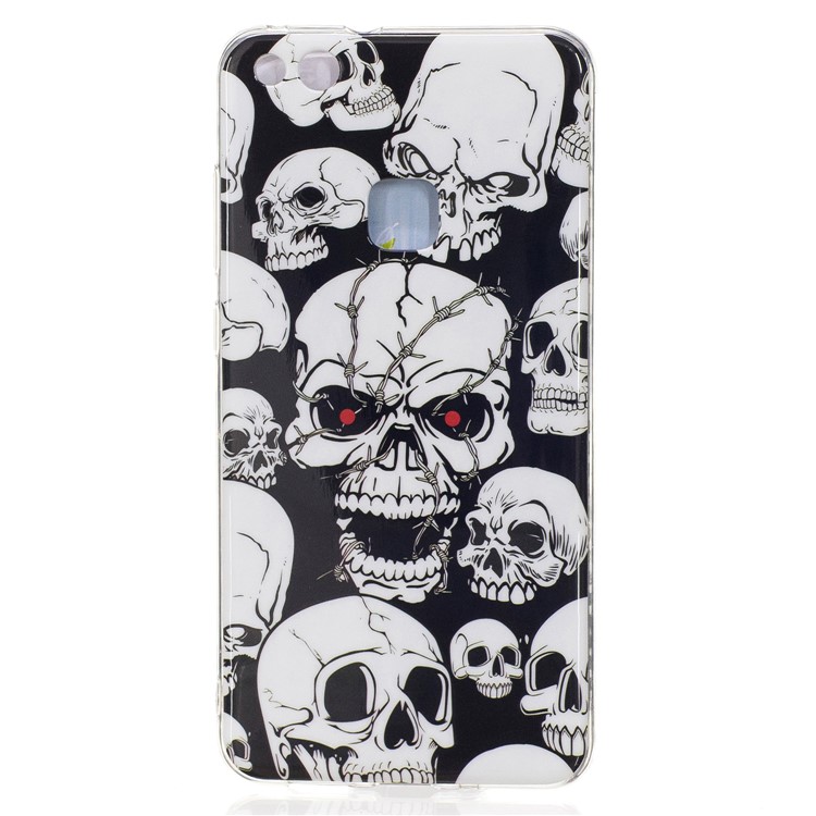 Noctilucent IMD Soft TPU Protective Case for Huawei P10 Lite - Skulls-2