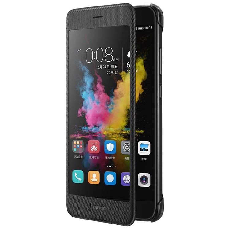 HUAWEI Full View Window Smart Leather Case for Huawei Honor 8 Pro / Honor V9 - Black-1