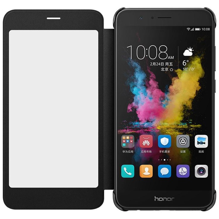 HUAWEI Full View Window Smart Leather Case for Huawei Honor 8 Pro / Honor V9 - Black-3