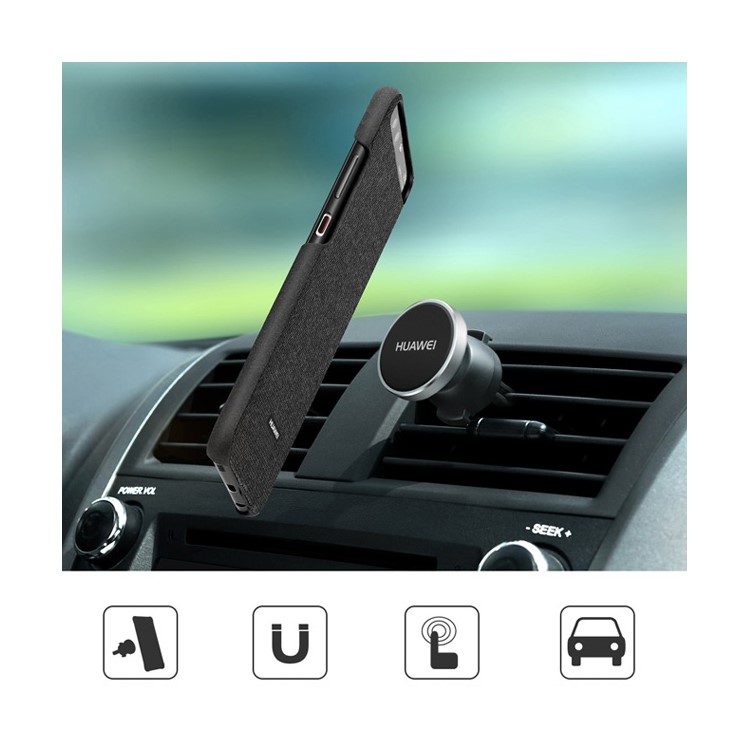 HUAWEI GPS Kit for Huawei P10 Fabric Skin Hard Case with Magnetic Car Holder - Dark Grey-5
