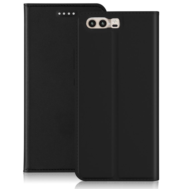 Card Holder PU Leather Stand Cell Phone Case for Huawei P10 - Black-5
