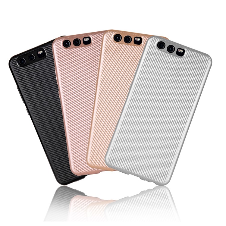Carbon Fibre Texture TPU Mobile Phone Cover for Huawei P10 - Black-3