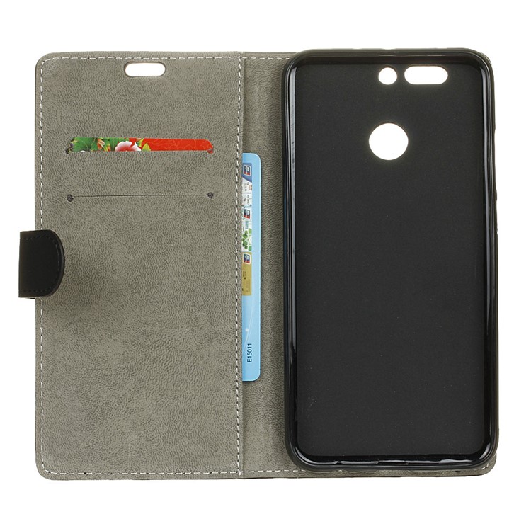 Wallet Leather Stand Case for Honor 8 Pro / Honor V9 - Black-4