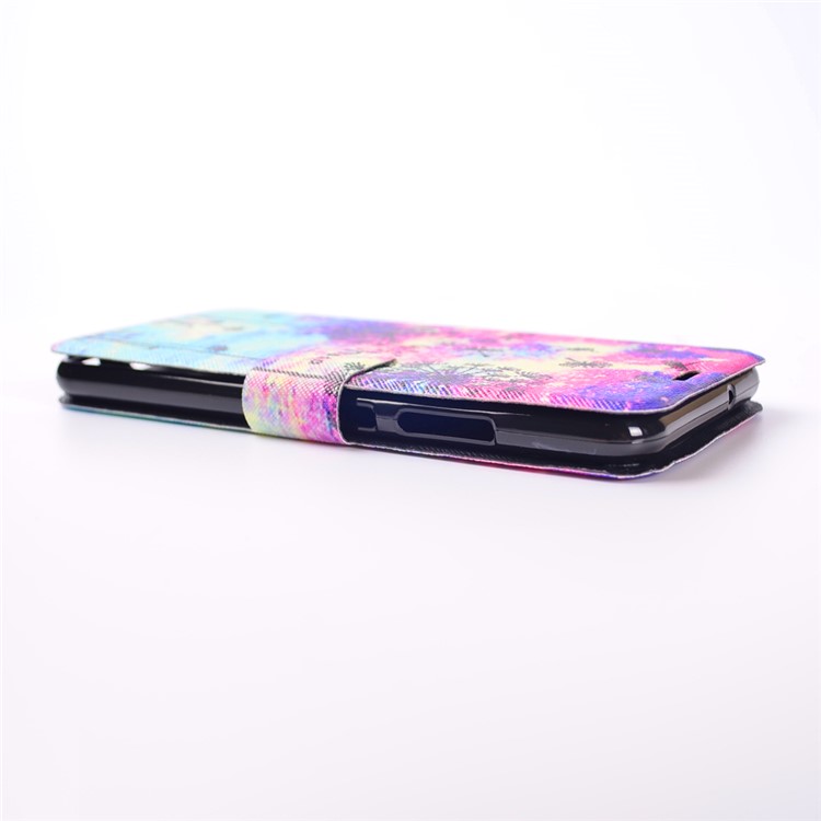 Pattern Printing Leather Folio Case for Huawei P10 - Dandelion and Quote-10