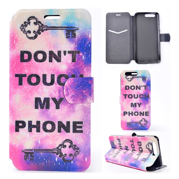 Pattern Printing Leather Mobile Phone Case Accessory for Huawei P10 - Do not Touch My Phone-1
