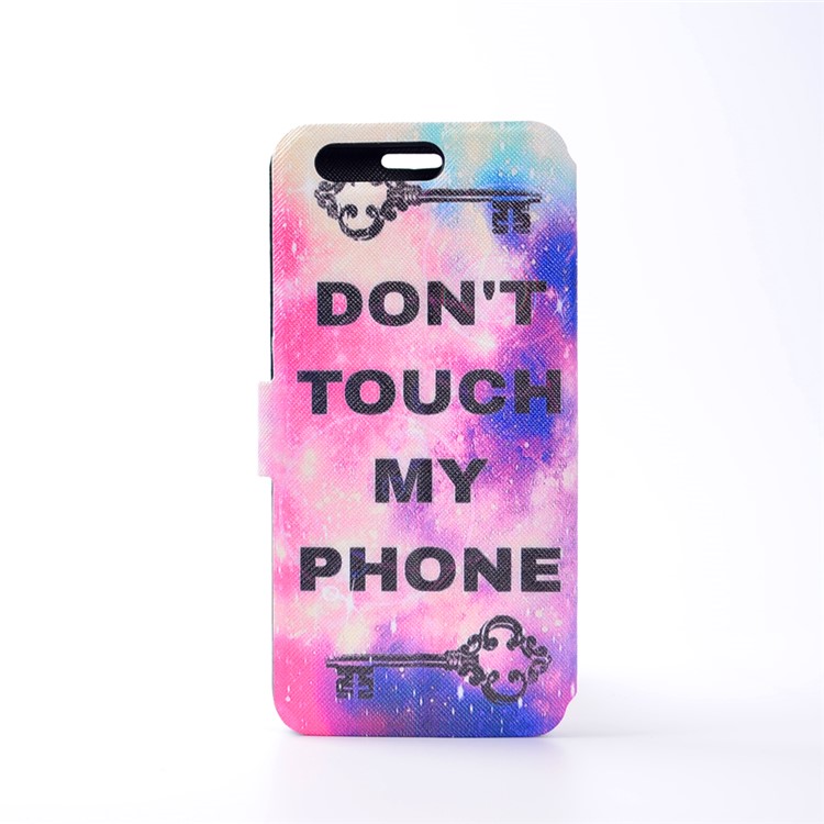 Pattern Printing Leather Mobile Phone Case Accessory for Huawei P10 - Do not Touch My Phone-3