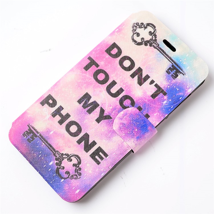 Pattern Printing Leather Mobile Phone Case Accessory for Huawei P10 - Do not Touch My Phone-6