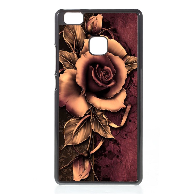 2D Heat Transfer Printing Aluminum Sheet Skin Hard PC Case for Huawei P9 Lite/G9 Lite - Gothic Rose-1