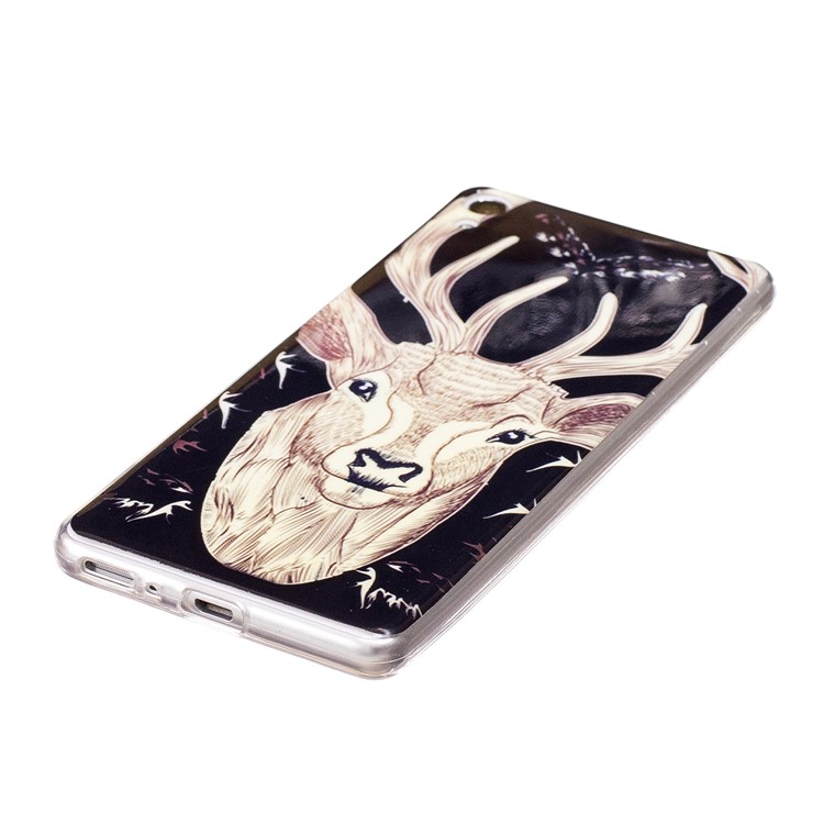 Noctilucent IMD Soft TPU Mobile Phone Case for Huawei P10 - Elk-3