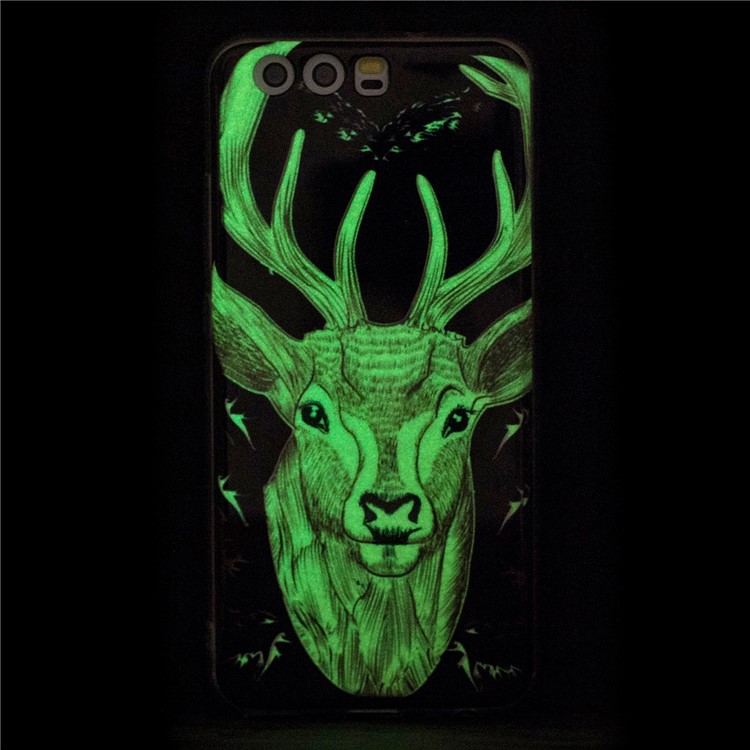 Noctilucent IMD Soft TPU Mobile Phone Case for Huawei P10 - Elk-5