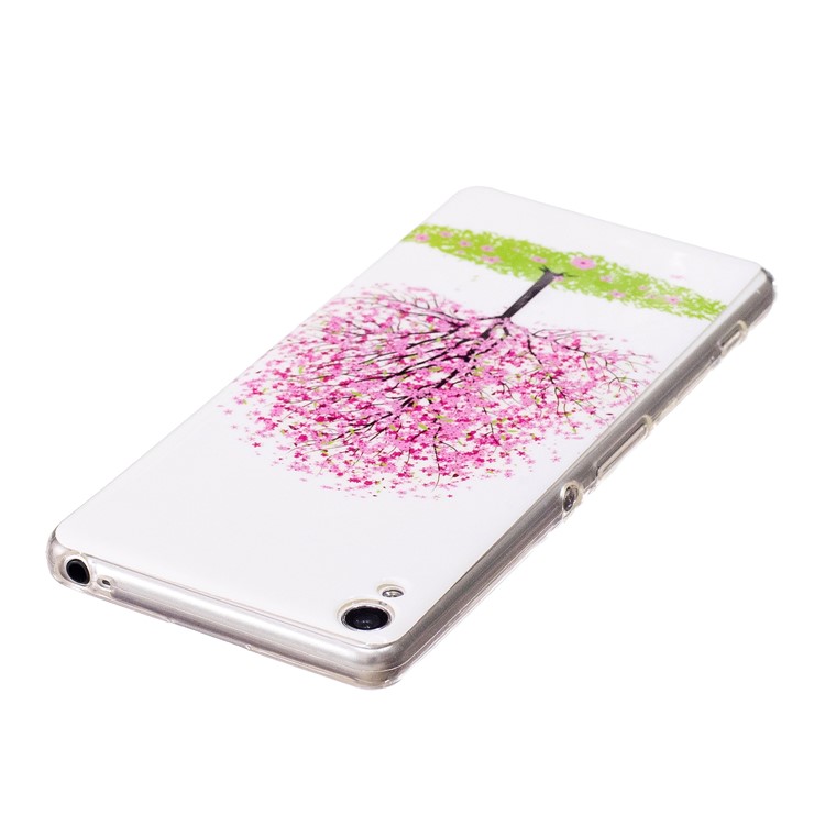 Noctilucent IMD TPU Flexible Case for Huawei P10 - Pink Flower Tree-4